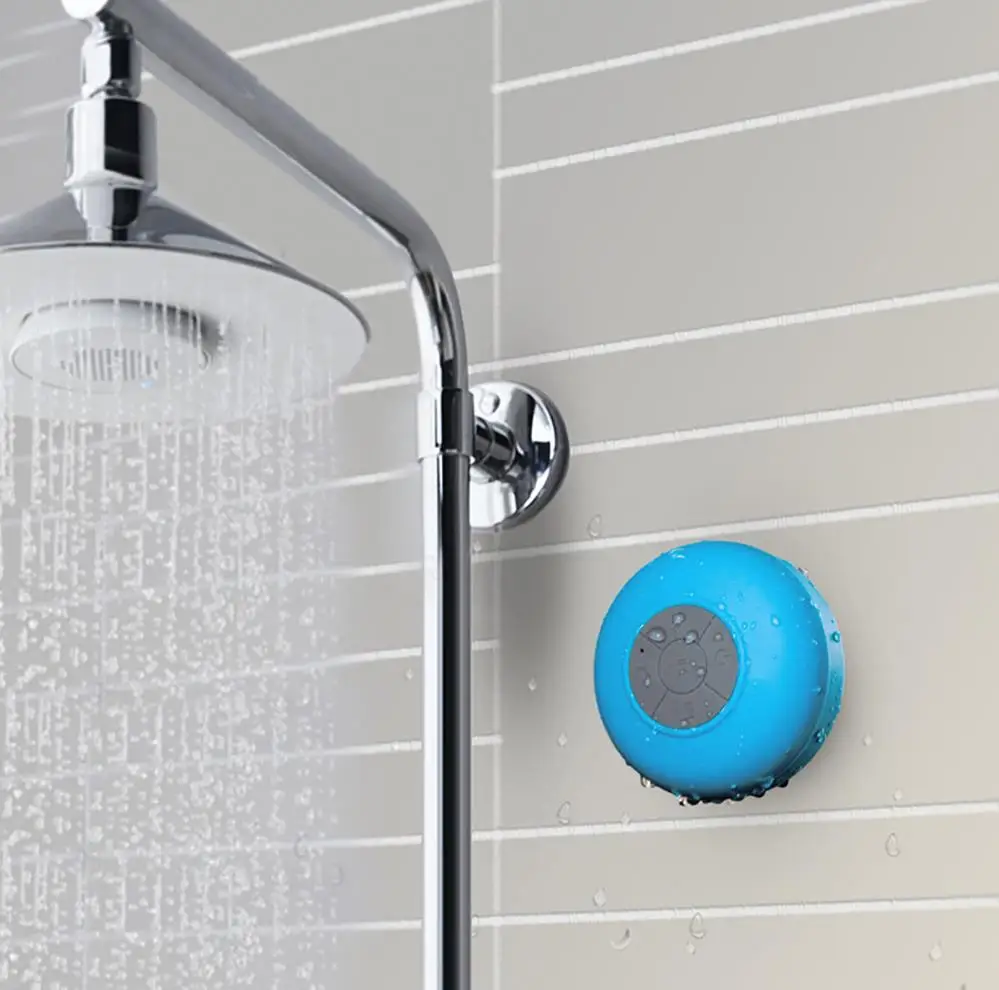 Strong Suction cup Bathroom Waterproof IPX4 Wireless Shower Blue tooth Speaker - ANKUX.COM