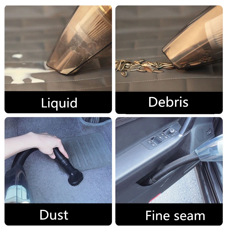 Portable Wash Dry Wet Mini Hand Car Vacuum Cleaner 12V 100W cigarette butts portable car wash wetdry cleaners vacuum