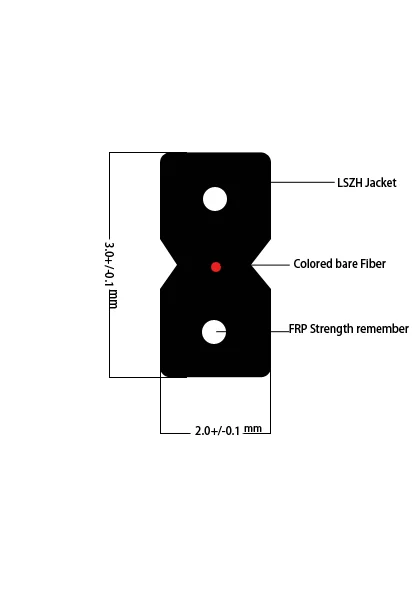 Simplex Fiber Globle Drop Cable Patch Cord Drawing