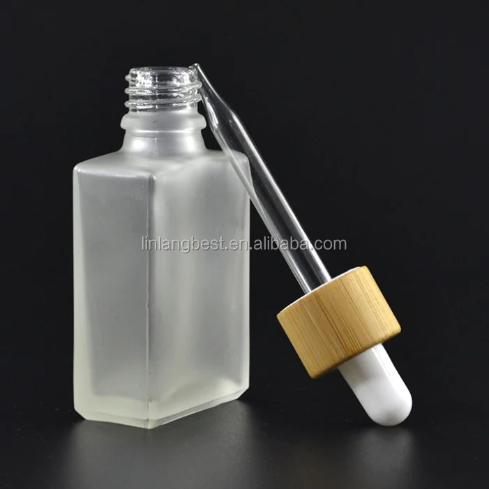 Download China Hot 5ml 10ml 15ml 20ml 30ml 50ml 60ml 100ml Bamboo Cap Essential Oil Bottle Matte Black Red Frosted Glass Bamboo Dropper Bottle Manufacturer And Supplier Linlang