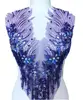 Pure Handmade Bridal Supplies Crystal Sequin Beaded Bodice Perfect Lace for Sewing on Haute Couture,Prom Dress Bodice Overlays