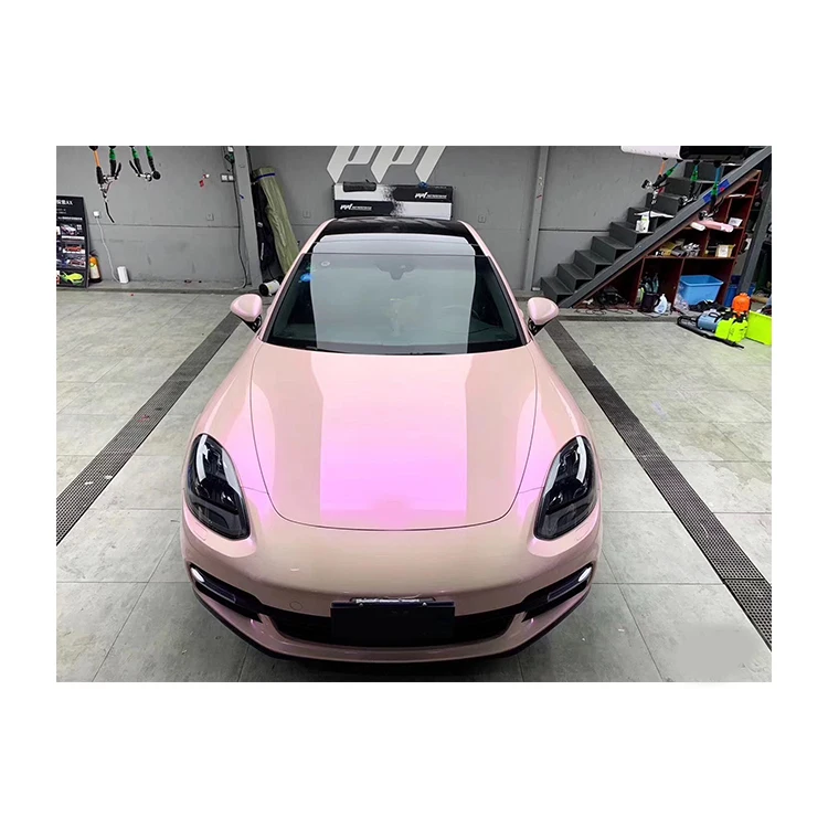 Глянцевая Двухцветная Ярко-розовая  Для Автомобиля,Виниловая .