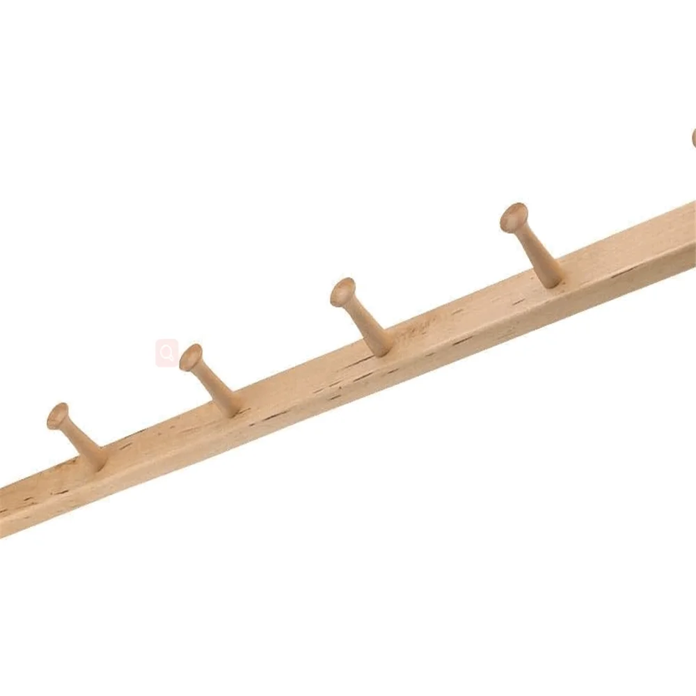 Entryway simple modern 6 hooks wall mount factory wholesale wood coat rack