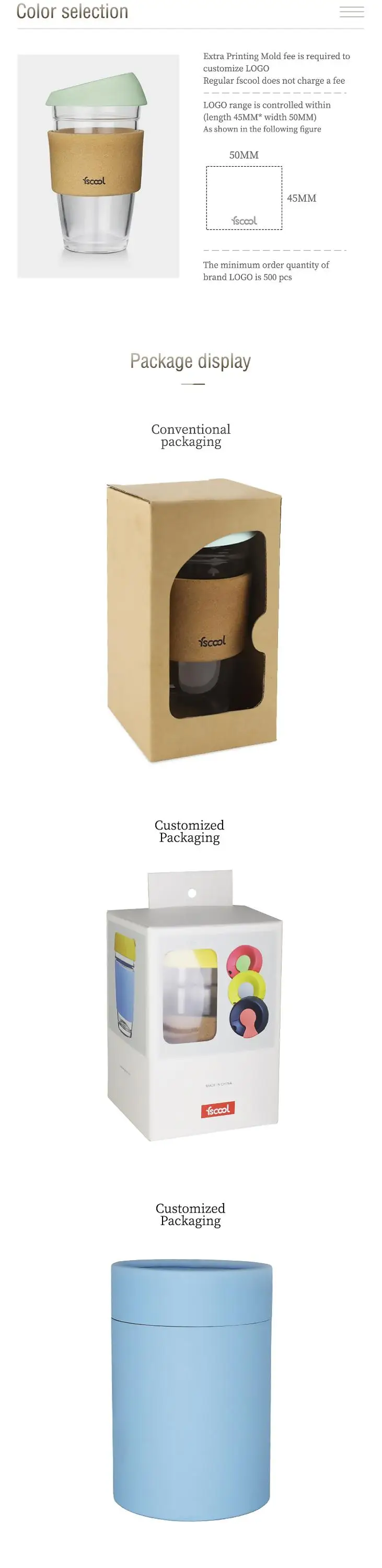 16oz Scald-proof Thermal Insulation Cork Sleeve Reusable Coffee Cup Borosilicate Glass Coffee Mugs