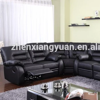 2020 La Z Boy Black Leather Reclining Sectional Corner 2020 La Z Boy Black Leather
