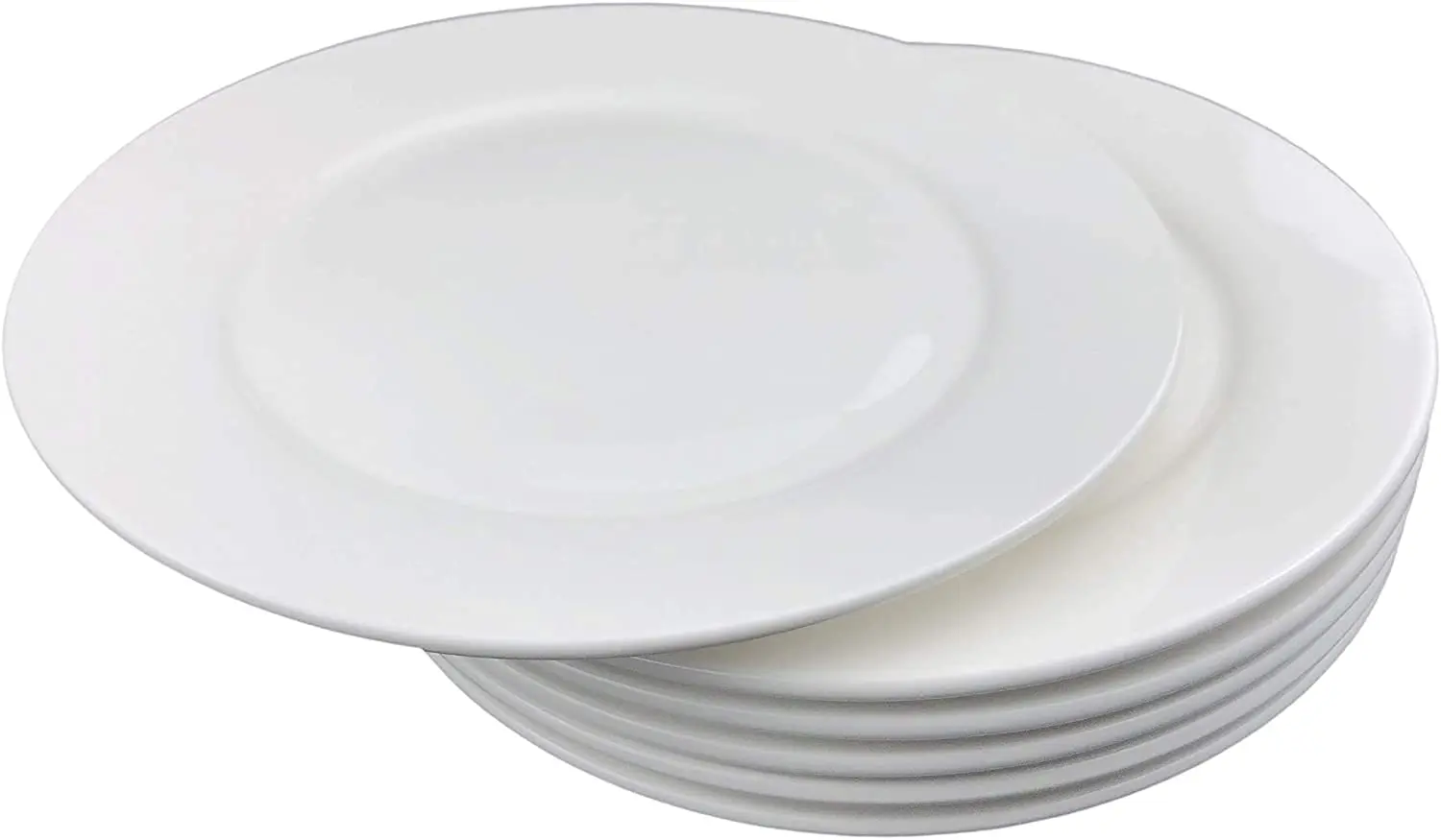 6-piece 6 Inch Porcelain Dessert Plate Set White Appetizer Ceramic Oval Plate for Kitchen and Family Party factory