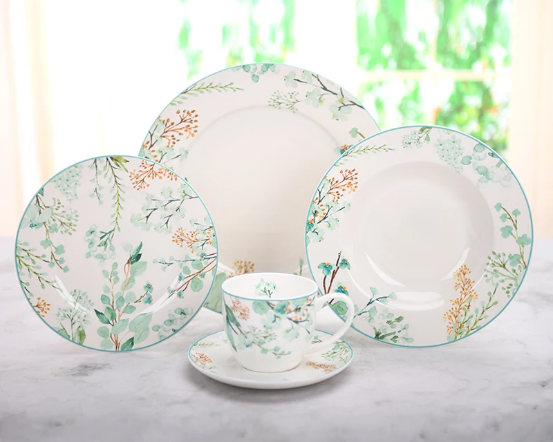 Porcelain Dinnerware Set Tableware Plate Sets For Breakfast Dinner