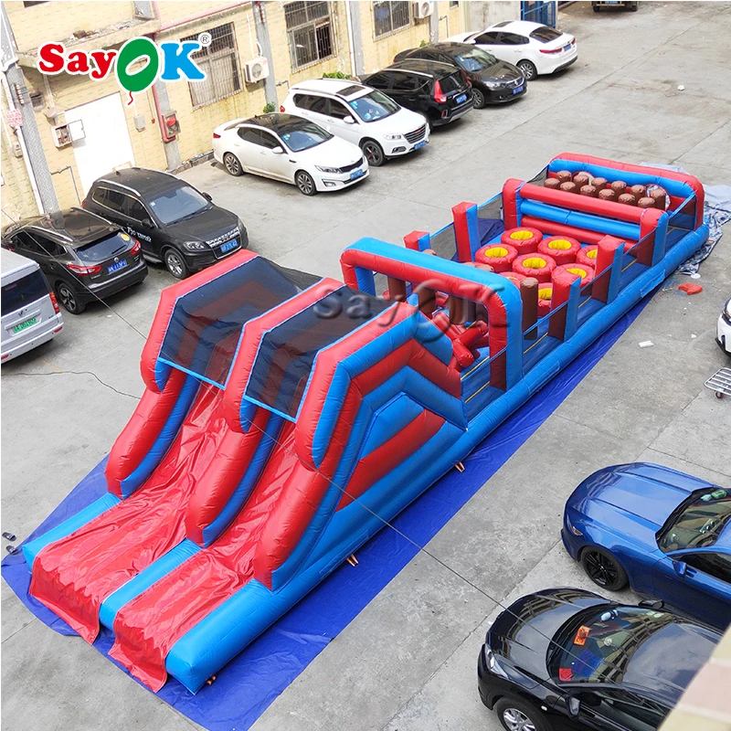 Commercial Inflatable Obstacle Course With Bouncer Slide Buy