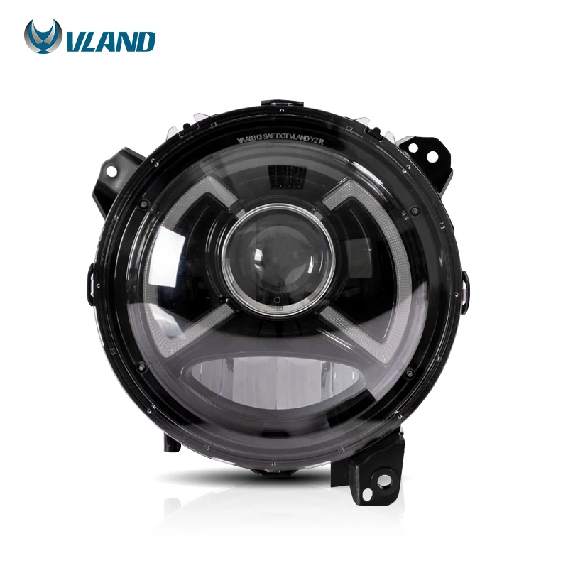 Vland factory for car headlight for Wrangler head light 2018 2019 full LED front light  wholesale price