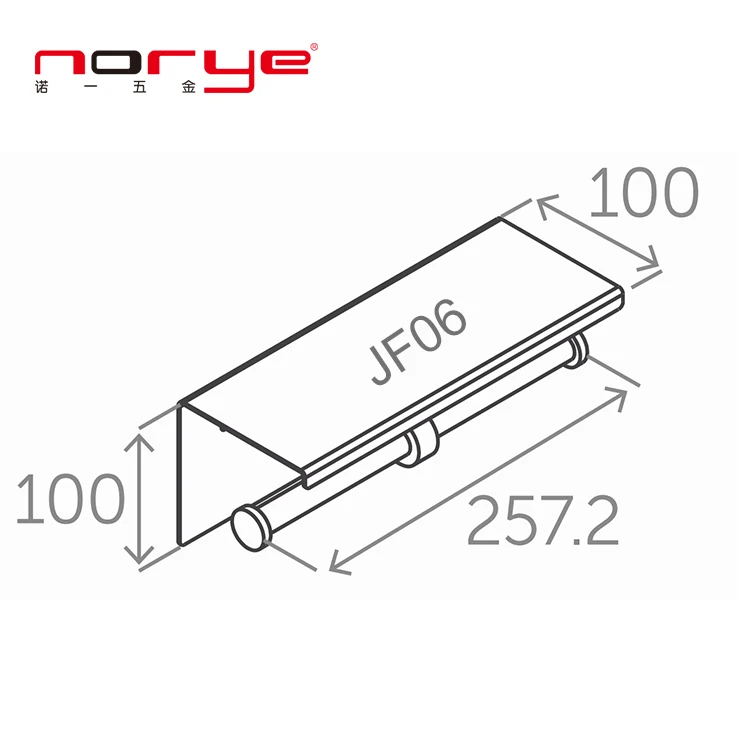 Norye Factory Quality Toilet Double Paper Holder With Stainless Steel 304 material