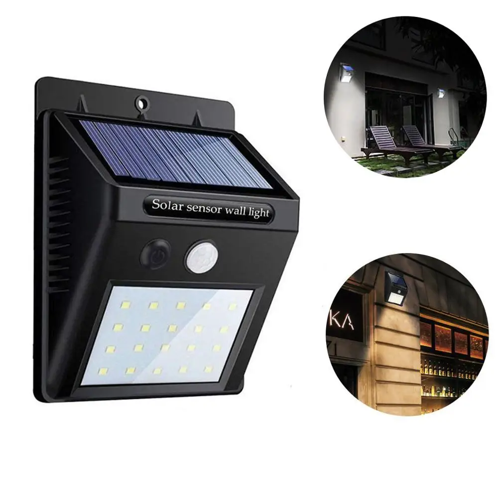 Waterproof 20 led Solar Powered Wall Mounted Light,PIR Motion Sensor 20LED Solar Led Wall Lamp For Outdoor wall