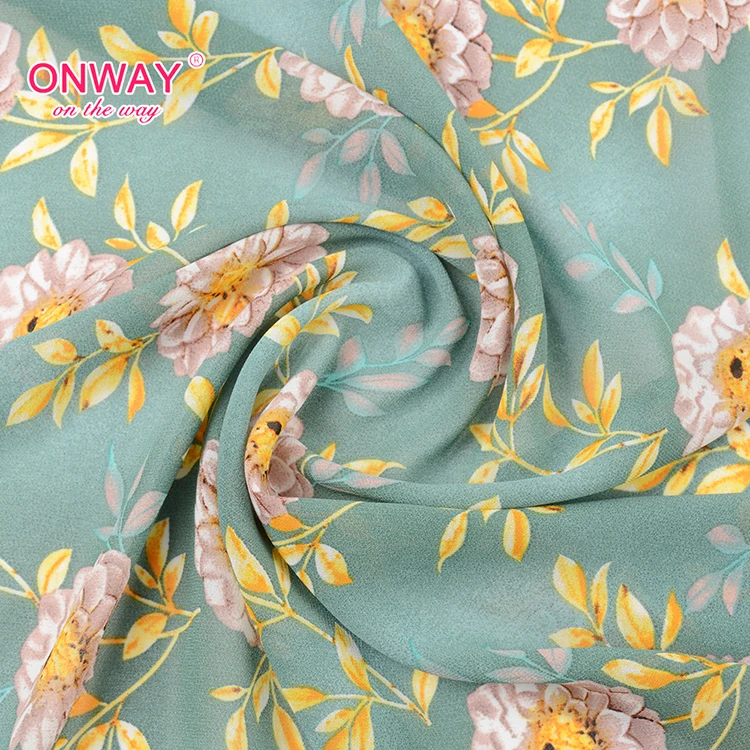 floral fabric crepe
