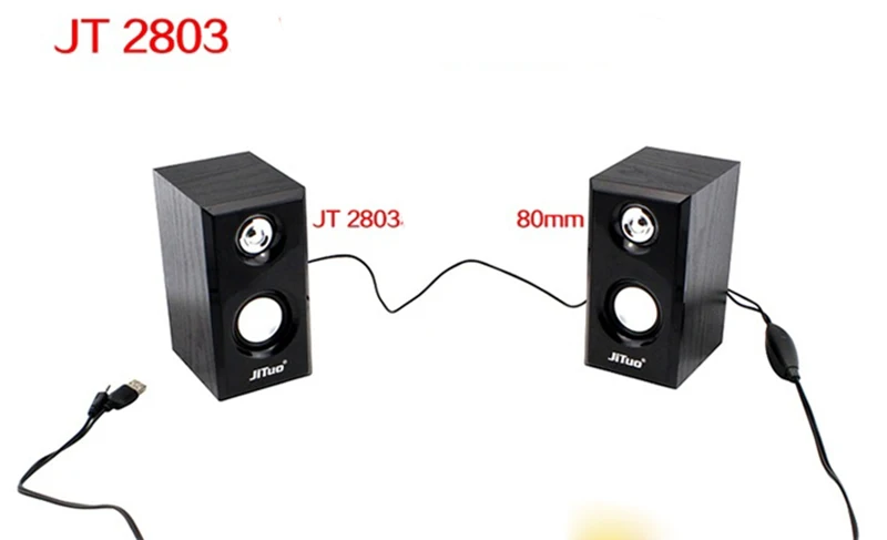 JT2803 USB Computer Desktop Speaker Wooden Mini Portable USB Speaker - ANKUX.COM