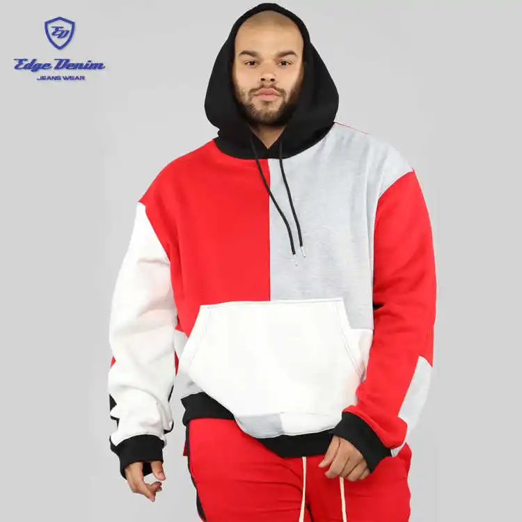 80s color block hoodie