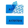 High Quality Serial Number Partical Transfer Tamper Evident Void Sticker Label