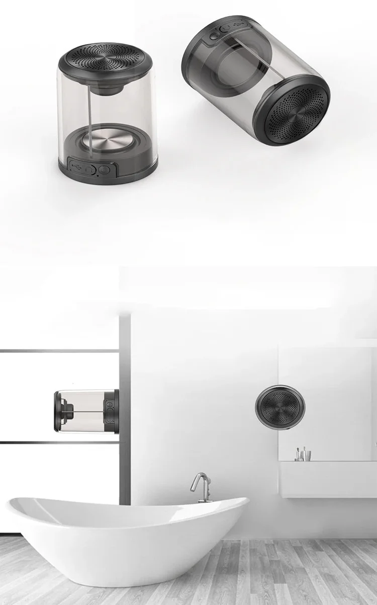 Crystal portable mini bluetooth subwoofer long distance wireless speaker magnetic free Shipping - ANKUX.COM