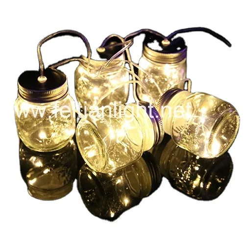 Glass jar light wine decorative  souvenirs wedding ramadan festival birthday Christmas copper mini bottle walmart