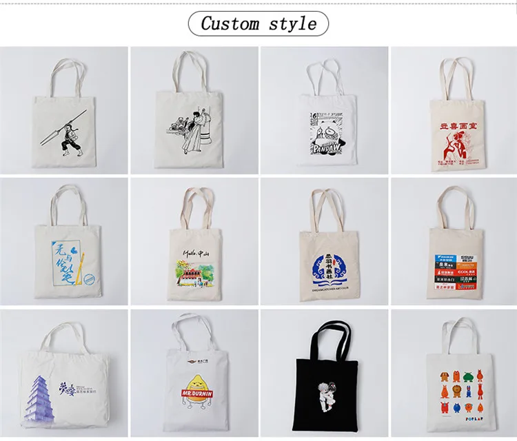 Wholesale LOW MOQ Personalised Design Shopping Bag Cheap Organic Cotton Canvas Tote Bags With Custom Printed Logo