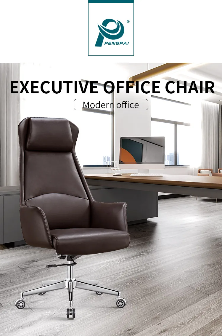 Ergonomic Executive High Grade Leather Office Chair Soft Comfortable Chairs Recliner