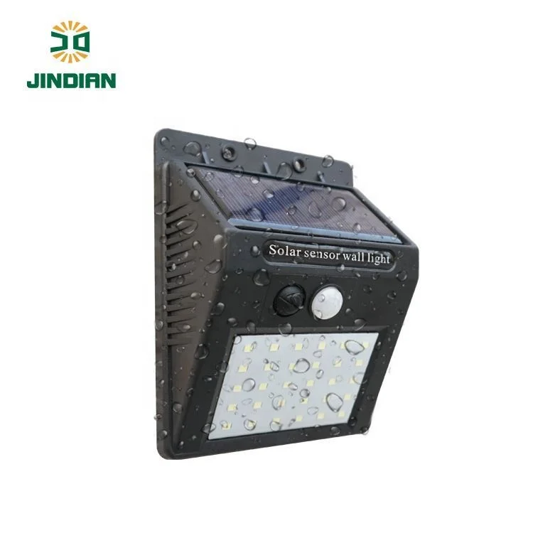 Jindian Factory Price Wireless Security Outdoor IP65 bright solar wall light