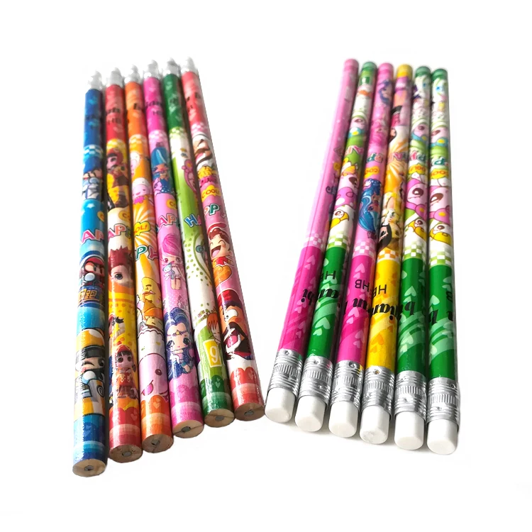 Factory Wood Office School Stationery Standard Filmed HB Black Lead Pencil