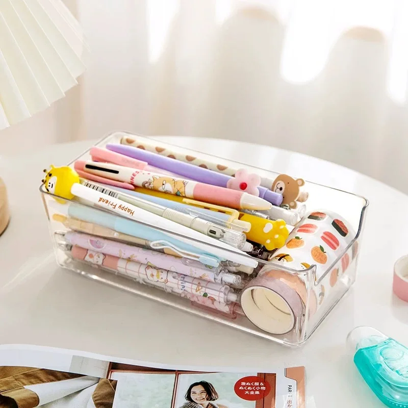 Clear Lash Acrylic Drawer Desk Organizer Set Stackable Plastic Drawer