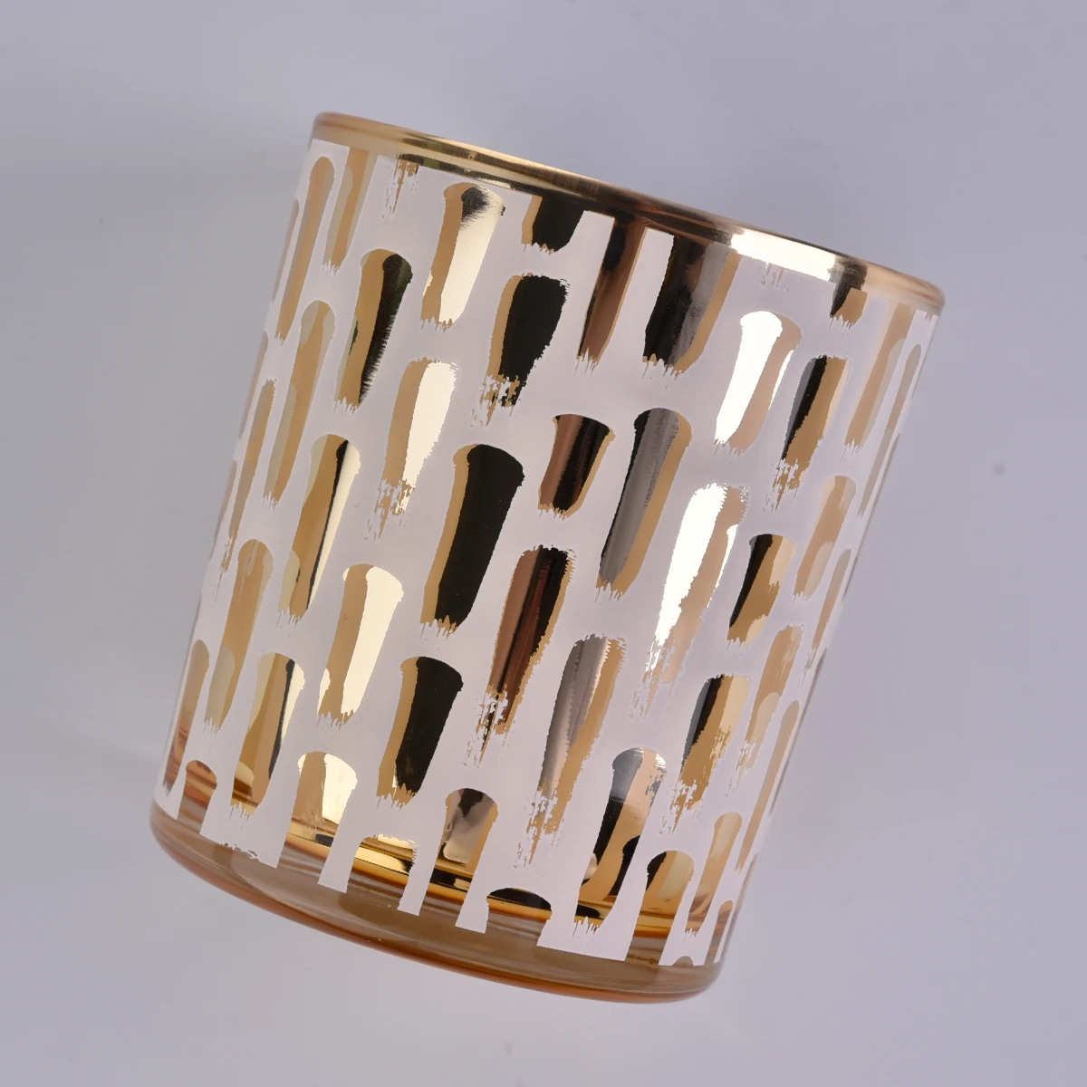 SG88100 Luxury Metallic Color Glass Candle Holders Home Decor