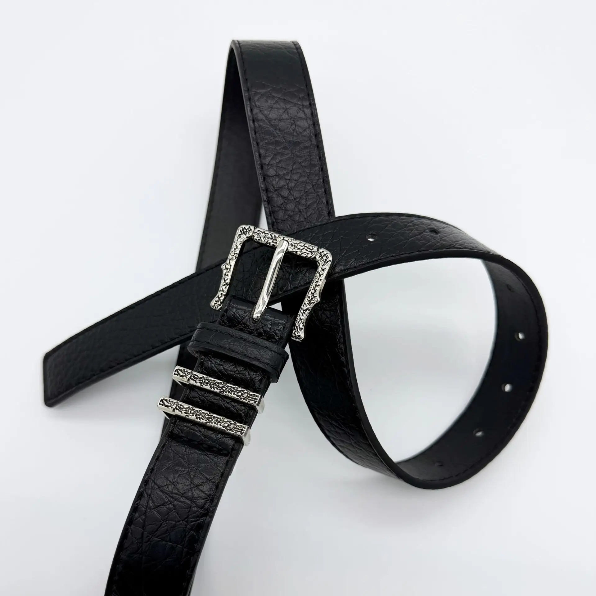 Vintage Damen Gürtel Aus Pu Mit Lychee Muster Und Dornschließe_voghion.com