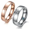 Religious Engrave Cross Couple Metal Customizable Back Up Ceremony Gift Engraved Ring