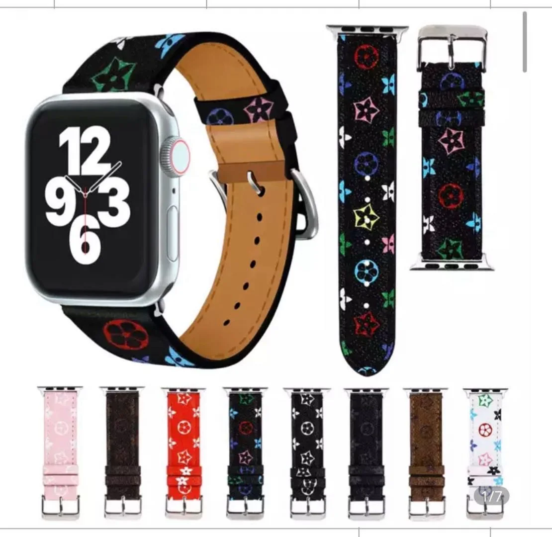 Luxury Leather Watch Sport Band With Apple 38mm 42mm Series 7 Buy