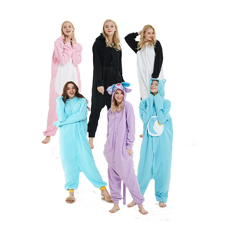 Volwassen vrouwen panda dier onsie pyjama pijamas polar fleece kerst onesie voor vrouwen