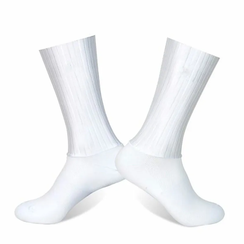 Anti Slip Silicone Summer Aero Socks Whiteline Cycling Socks Men
