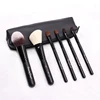 6 pcs Beautydom Black Squirrel Professional Cosmetics Vegan Private Label Makeup Brush Set with Private Logo