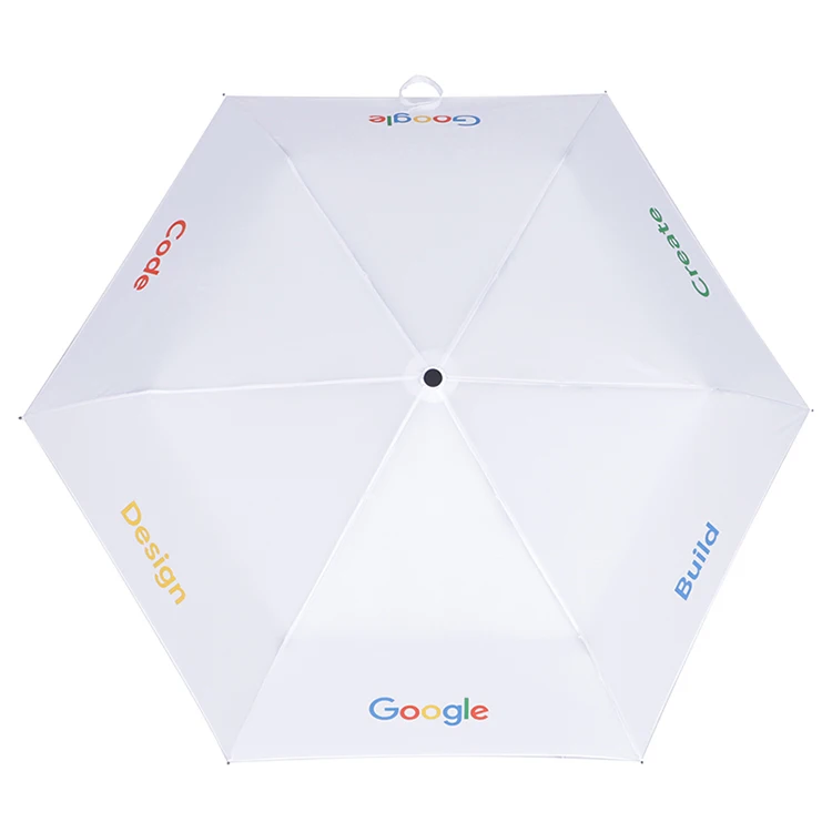 Cheap White Polyester Sun Rain 3 Folding Umbrella For Sublimation Buy