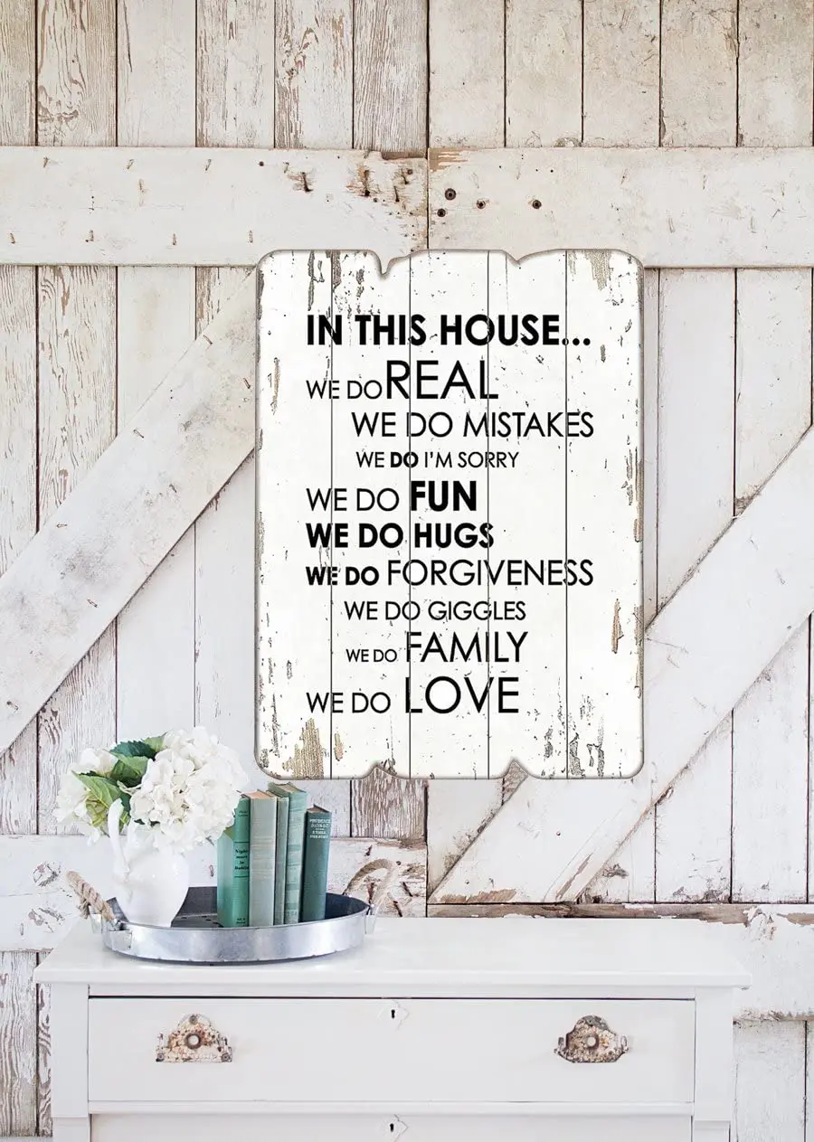 Inspirational Quote Large Wooden Plaque Vintage Wall Hanging Shabby Chic Sign 