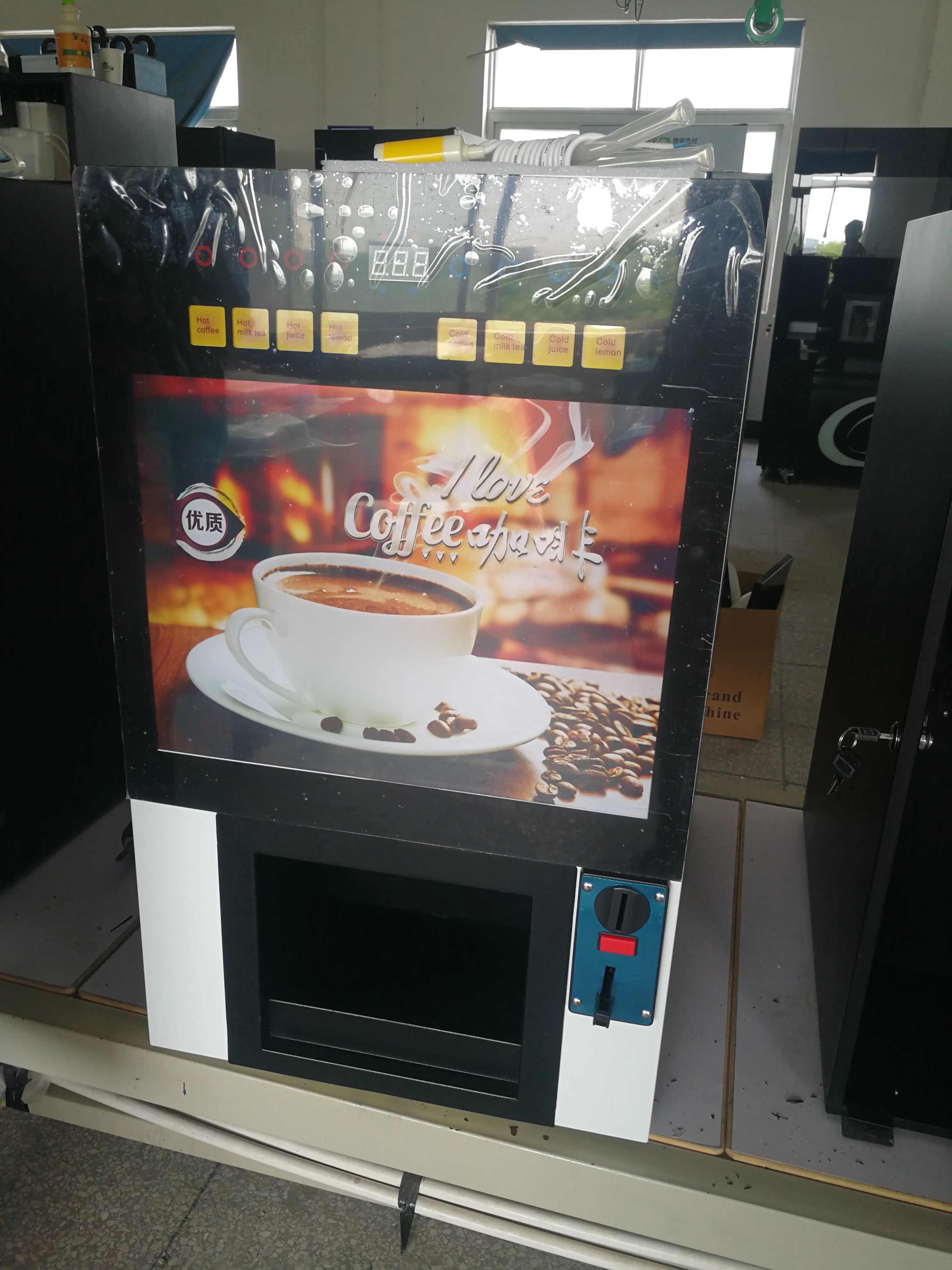 Coin Operated 4 Hot And Cold Tea Coffee Drink Vending