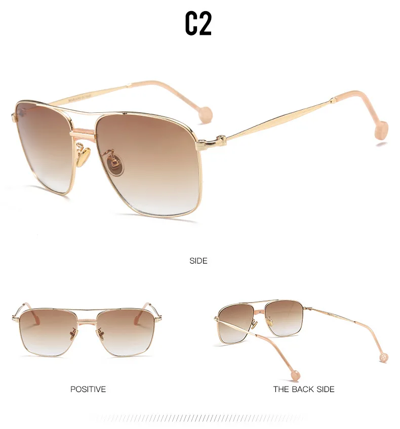 Gafas de sol de aviador cuadradas de gran tamaño para hombres, mujeres,  lentes de piloto, marco dorado, gafas de sol vintage, anteojos de sol - Temu