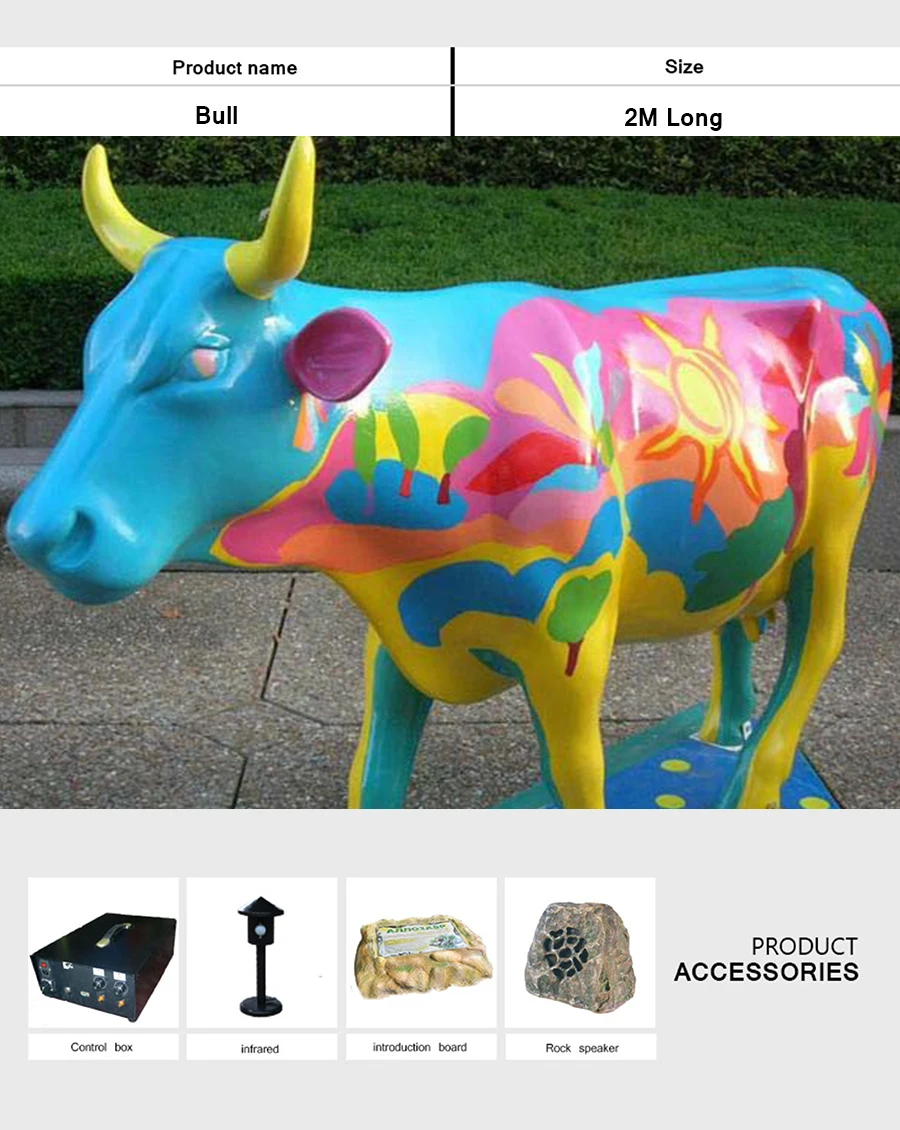 plastic cow statue