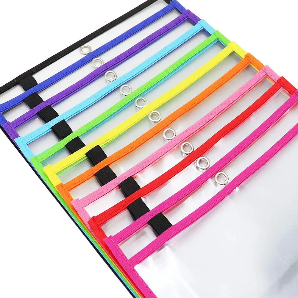 Custom Reusable A4 Double Side Pockets Transparent Dry Erase