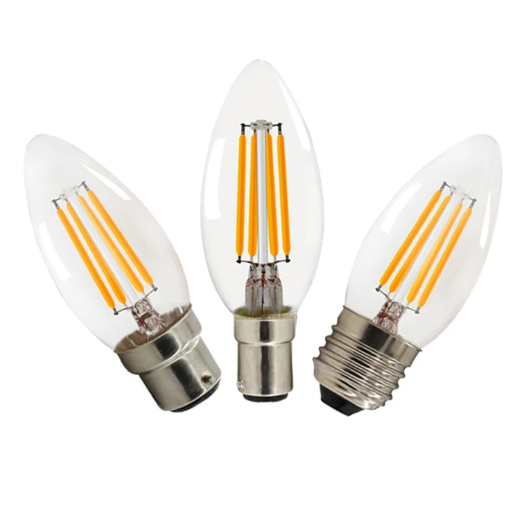 B15 B22 C35 clear led filament bulb