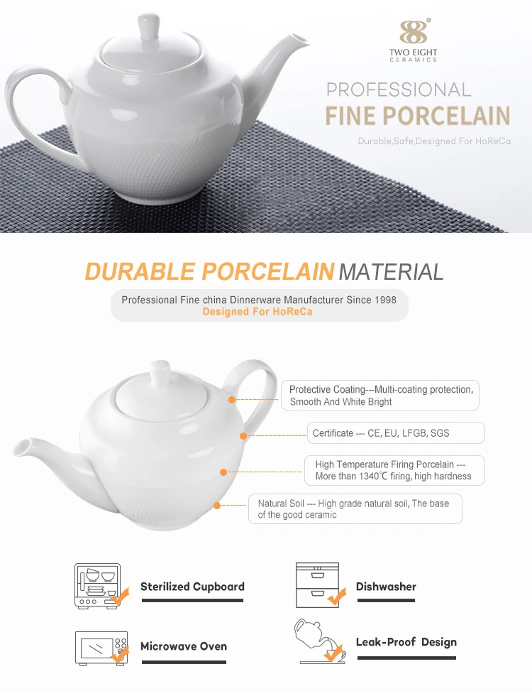 28ceramics Wholesale Hotel Ceramic Teapot Bulk,White Ceramic Tea Pot