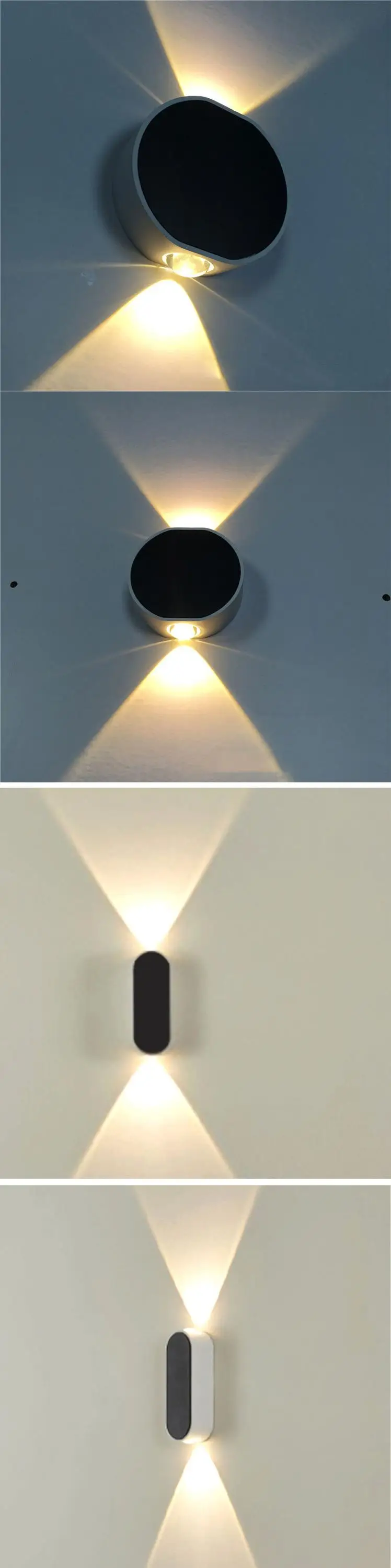 black up and down lights indoor
