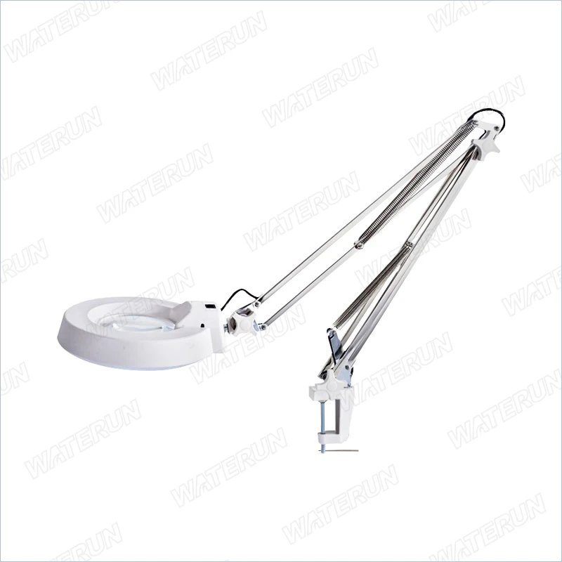 Table With Led Esd Glass Desk Clamp Beauty High Power Illuminated Magnifying Nail Art Lamp