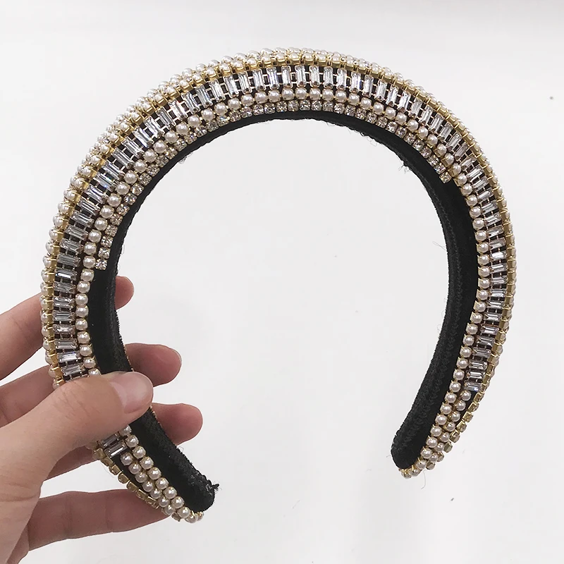 Diamond Bling Fashion Headband Wide Headwear Hair Accessories Full