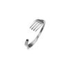 Unique Fashion Fork Shaped Cuff Stainless Steel Open Bangle Jewelry For Men And Women