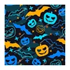 100% Polyester New Design Halloween Decoration Organza Fabric Bat And Pumpkin Printing Fabric