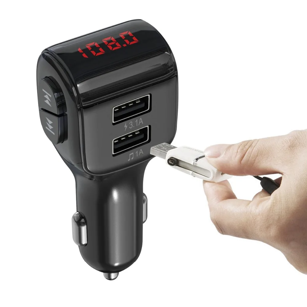 A01 Wireless Bt Car Kit Fm Transmitter Car Mp3 Audio Player Handsfree