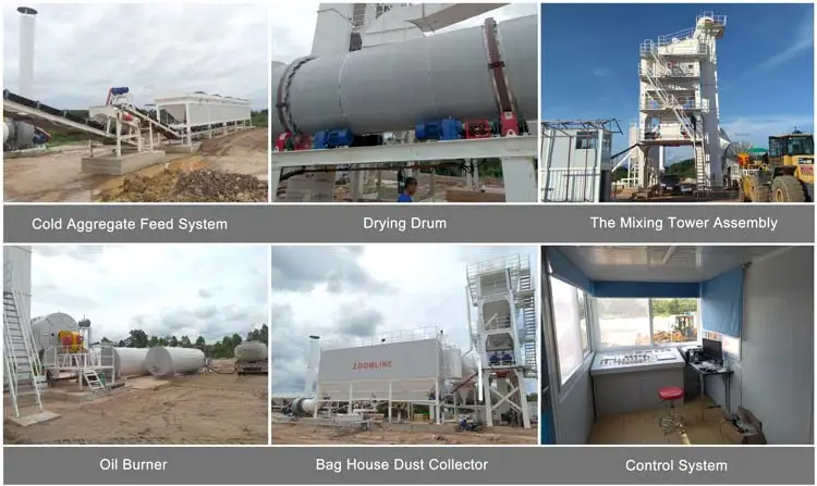 Asphalt mixing plant 40-320tph asphalt concrete mixer with factory price
