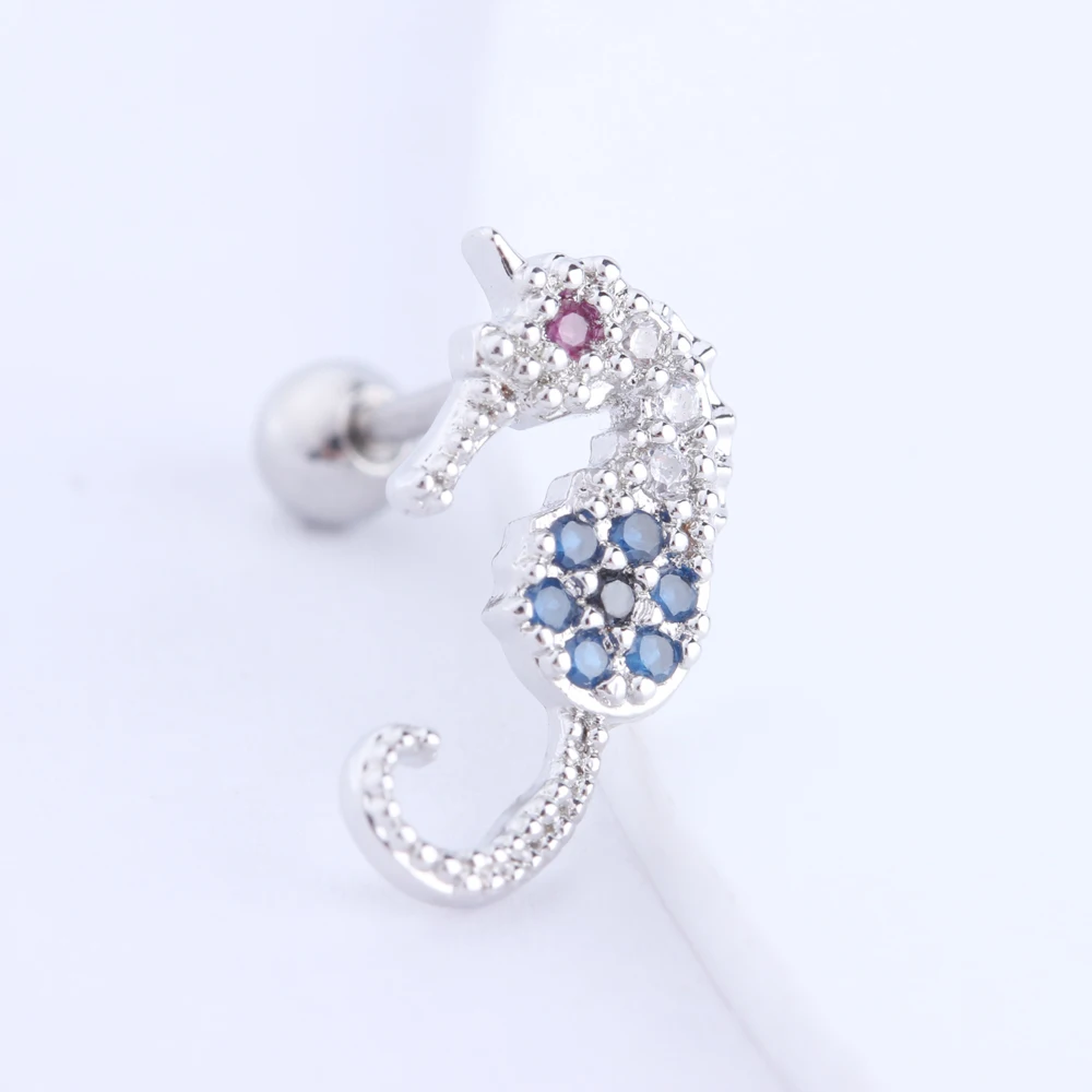 

Hippocampus Cartilage Earring,10 Pieces, Silver,gold