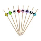 Fancy Fish Eye Decorative Skewer Cocktail Sticks Bamboo Bead Picks